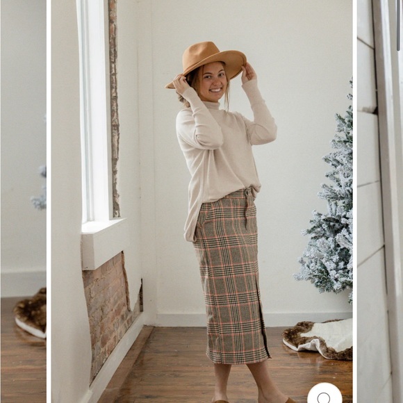 Lush Dresses & Skirts - NEW Ada Faye || fall plaid midi skirt